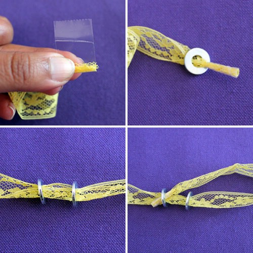 Как сделать шикарное украшение из колечек для ключей, шайб и кружев