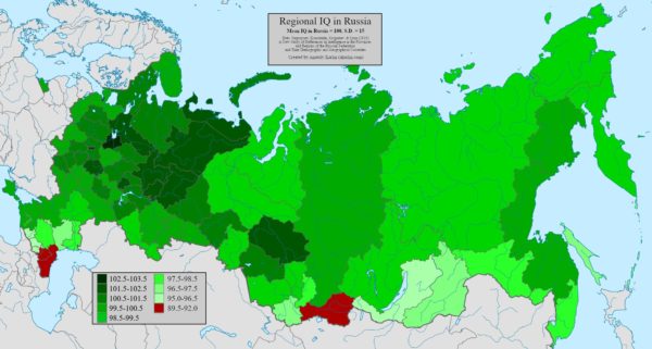 Средний IQ в России